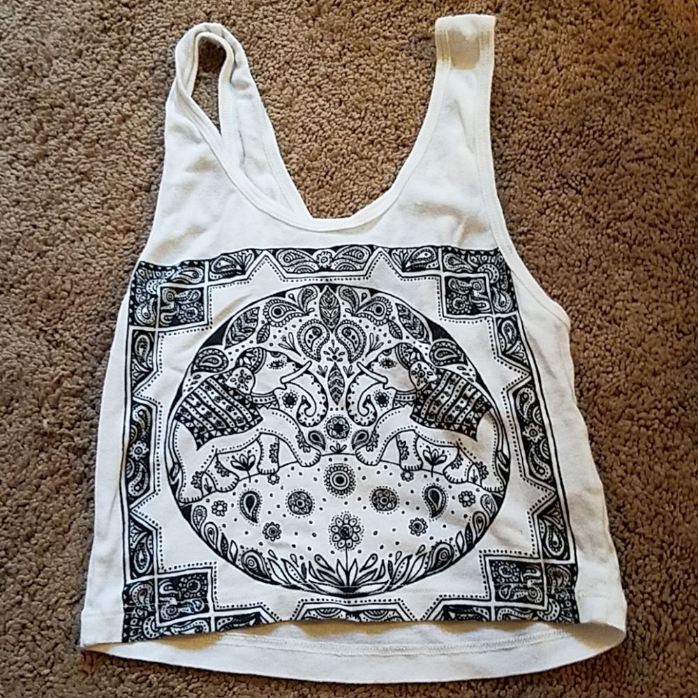 Elephant print crop top